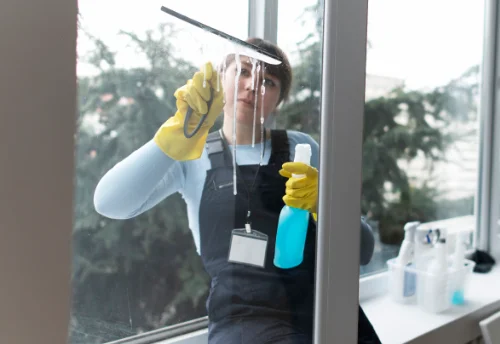 Nettoyage de vitres intérieures et extérieures aux Pilles